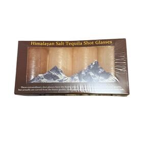 Himalayan Salt Tequila Shot Glasses Set of‎ 4 | Hand-Carved | The Spice Lab